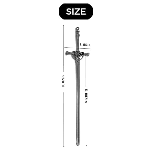 2PCS Vintage Sword Hair Sticks - Retro Alloy Hair Pins