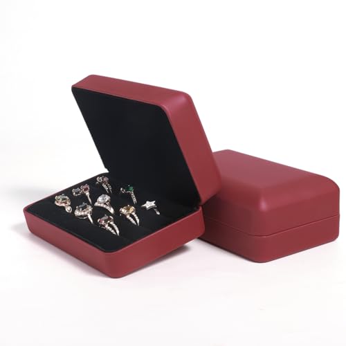 Travel Jewelry Organizer Box - Portable Ring Storage Case for Women