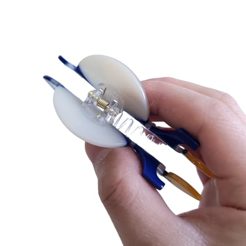 Blue Spaceship Hair Clip - Stylish Acetate Claw Clip for Women