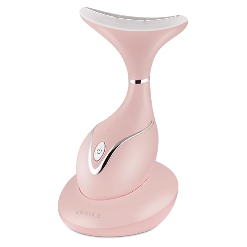 VRAIKO Iris Silicone Neck & Face Massager - Pro Facial Sculpting Tool (Pink)
