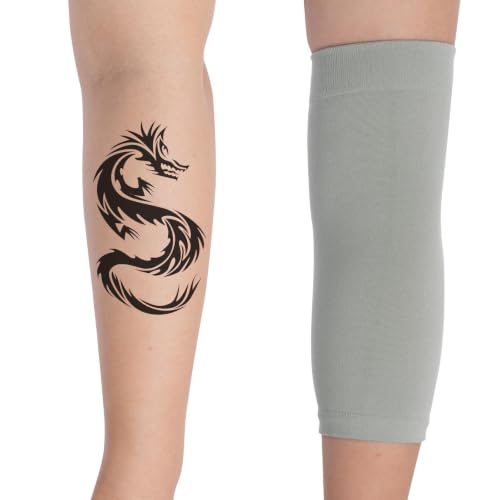 HOVEOX 4 Pairs Tattoo Cover Up Sleeves for Forearm - Black, White, Nude, Grey
