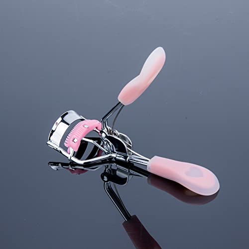 MERVK Stainless Steel Eyelash Curler with Built-in Comb & 5 Pads