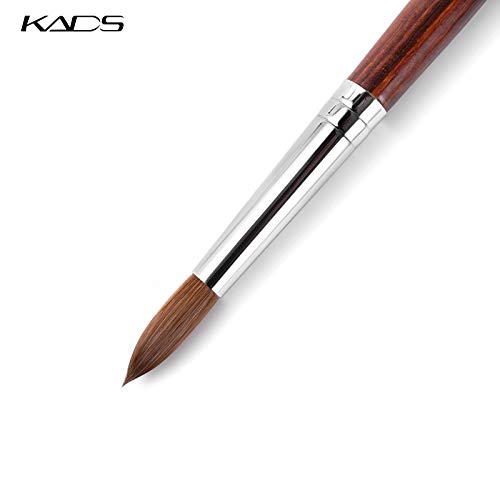 KADS Kolinsky Sable Nail Art Brush 12# Red Wood Acrylic Manicure Tool