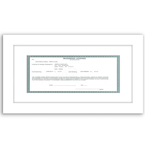 Americanflat 5x10 Document Frame - White, Shatter-Resistant Glass