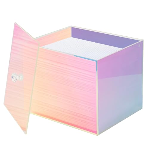Acrylic Disposable Face Towel Holder - Rainbow Countertop Storage Box