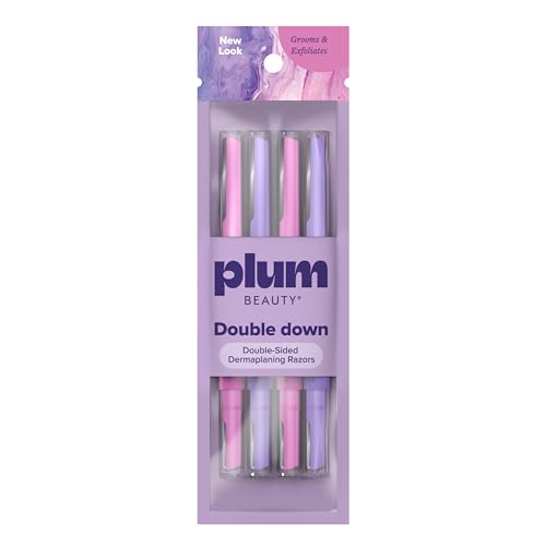 Plum Beauty Double-Sided Dermaplaning Razors - 4 Pack