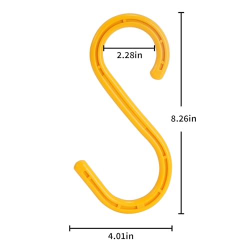 MKEKZX Heavy Duty ABS S Hooks - 6 Pack, 8.26 Inch for Indoor/Outdoor Use