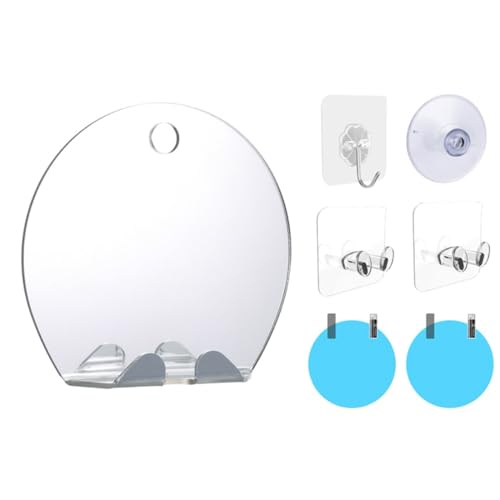 Stianiiie Fogless Shower Mirror with Razor Holder & Anti-Fog Sheets