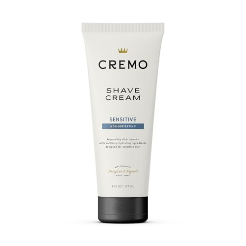 Cremo Shaving Cream for Men Sensitive 6 Fl Oz - Gentle, Soothing, Fragrance-Free