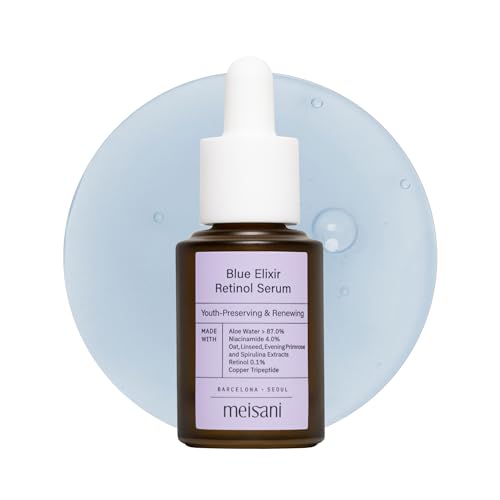 Meisani Blue Elixir Retinol Serum with Copper Peptides & Niacinamide
