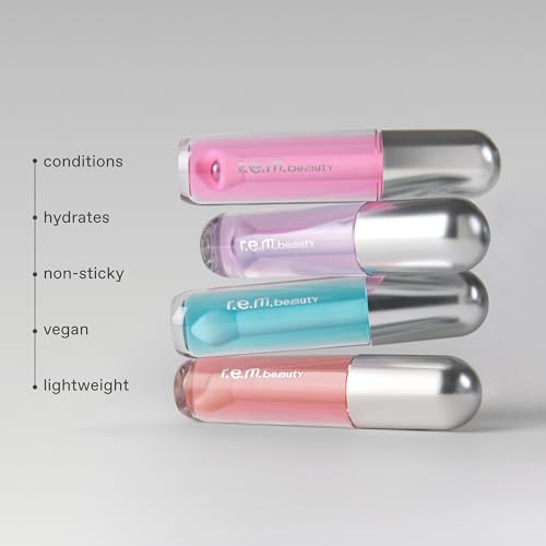 r.e.m. beauty Essential Drip Lip Oil - Mint Condition | Hydrating Oil-Gloss with Cooling Applicator
