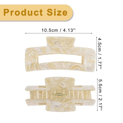 VOCOSTE Large Hair Claw Clip for Thick Hair - Beige 4-inch Hair Accessory