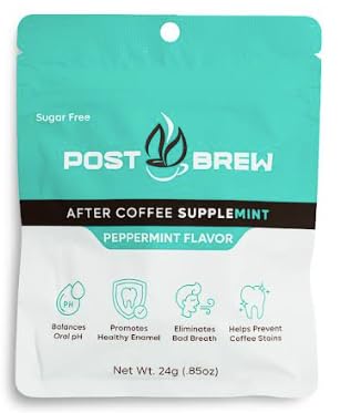 PostBrew Sugar-Free Peppermint Mints for Coffee Drinkers - 30 Count