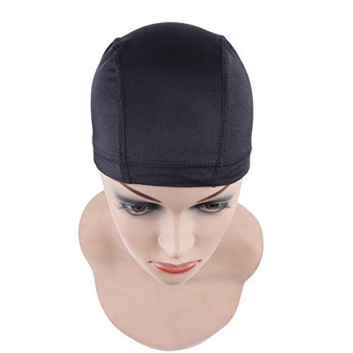 YANTAISIYU Dome Cap Wig Caps – 2 Pack Stretchy Nylon Size M