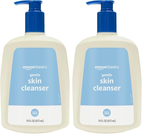 Amazon Basics Gentle Face Cleanser 16 Fl Oz (Pack of 2) - Unscented