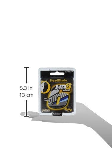 HeadBlade HB6 Refill Shaving Razor Blades - 4 Pack Stainless Steel Cartridges