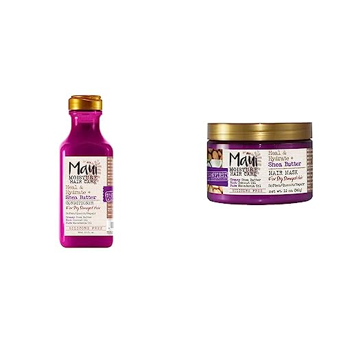 Maui Moisture Heal & Hydrate Shea Butter Hair Mask & Leave-In Conditioner for Curly Hair