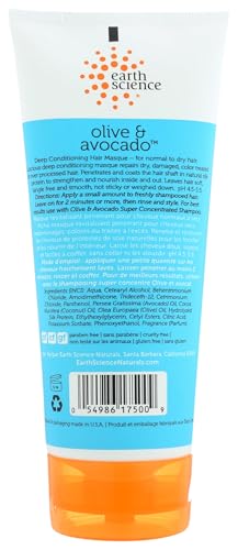 Earth Science Olive & Avocado Deep Conditioning Hair Masque - 6 Oz