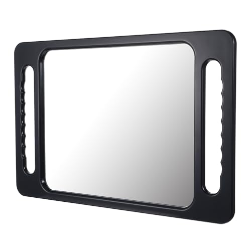 Large Handheld Barber Mirror with Dual Handles - Unbreakable Salon Mirror