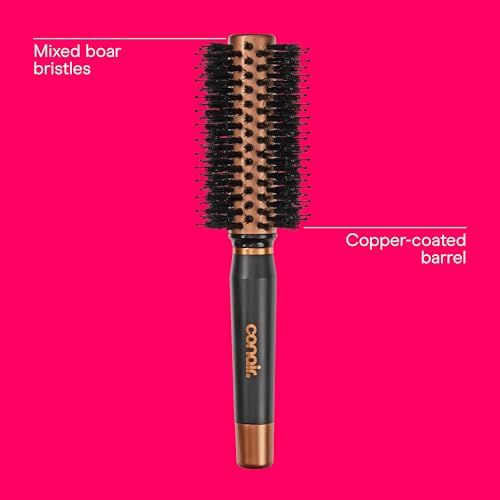 Conair Round Hair Brush - Quick Dry Copper with Boar & Nylon Bristles