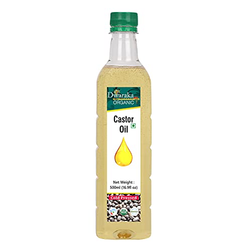 Dwaraka Organic Cold Pressed Castor Oil - 16.9 Fl Oz for Hair, Skin, and Digestion