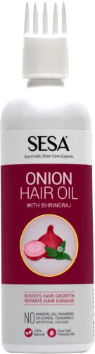 Sesa Onion Hair Oil with Bhringraj & Ayurvedic Extracts 200ml – Natural, Paraben & Sulphate Free