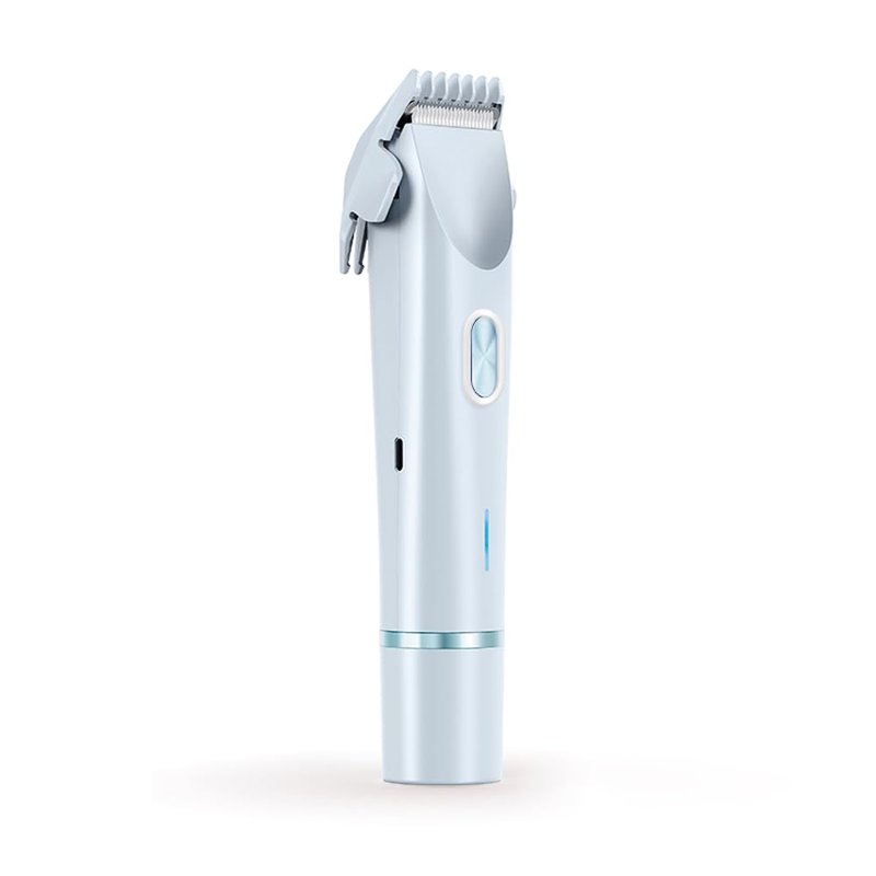 Bikini Trimmer for Women 2 in 1 Dual Head - IPX7 Waterproof Painless Electric Razors for Beauty, Pubic Hair, Face, Legs & Underarms– Portable Cordless Shaver with Fast Charging, Easy Cleaning (Blue)