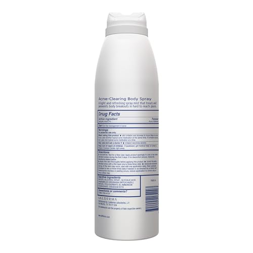 Differin Acne Body Spray - Salicylic & Glycolic Acid Treatment for Back & Chest, 6oz