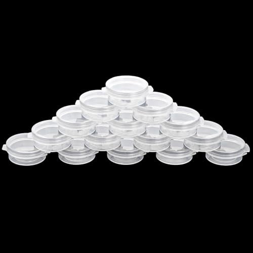100 Pcs Plastic Cosmetic Jars, 5g Makeup Sample Containers with Snap
