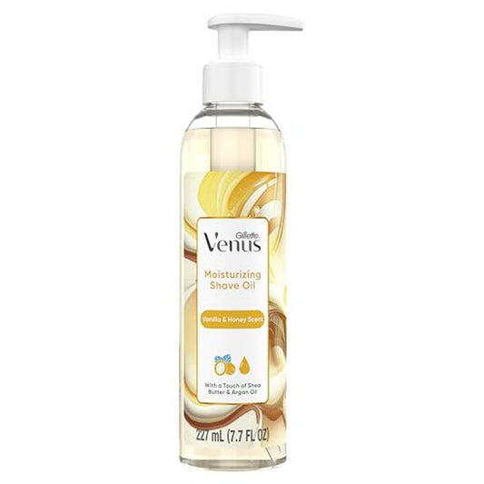 Gillette Venus Moisturizing Shave Oil, Vanilla & Honey Scented, 7.7 oz