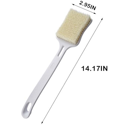 Laihemi 2-Piece Back Scrubber with Long Handle & Soft Bristles