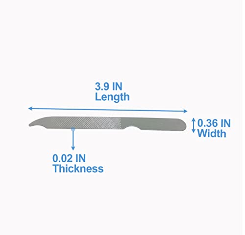 AhaTopia 12-Pack 4-Inch Stainless Steel Nail Files for Natural Nails