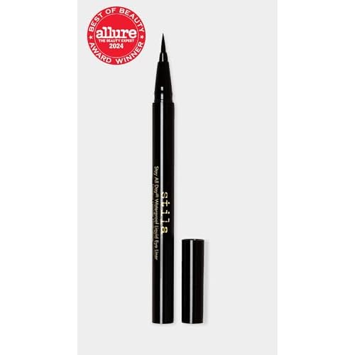 stila Waterproof Liquid Eye Liner, Stay All Day Makeup with Fine Brush Tip Lasting Satin Finish, Smudge-Proof & Transfer-Resistant