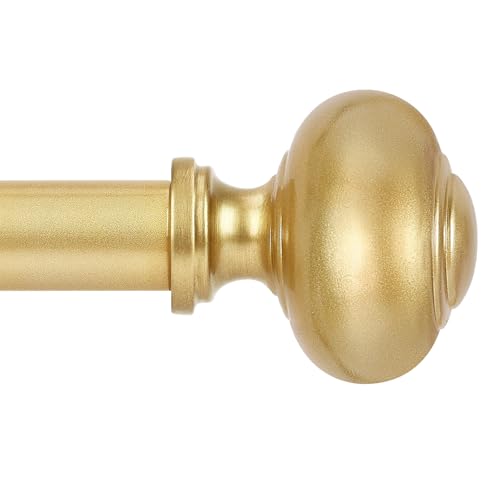 Gold Heavy Duty 1-Inch Adjustable Curtain Rod, 32-60 Inch