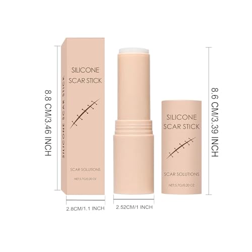 Silicone Scar Stick 2Pcs for Face & Body – Lightweight, Non-Greasy, Twist-Up Roll-On