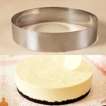 4-Inch Stainless Steel Round Cake Mold - Bottomless Pastry Ring