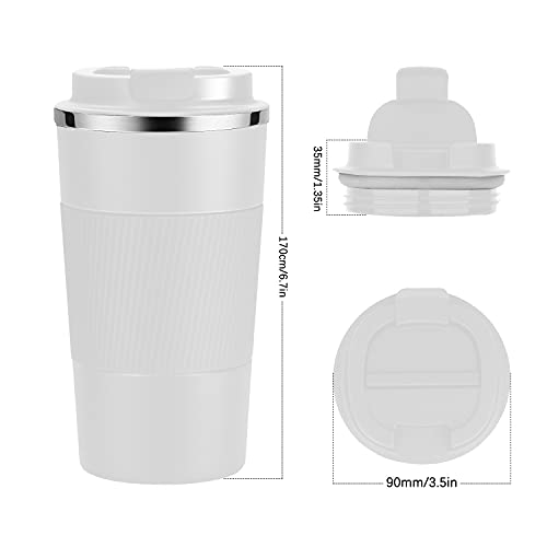 YINJOYI 17oz Insulated Travel Coffee Mug with Leakproof Lid