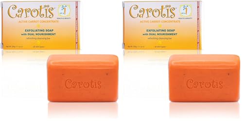 Carotis Vitamin A Exfoliating Soap 200g Pack of 2 - Brightening & Gentle Cleanser