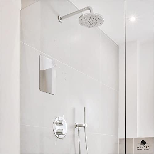 Mavoro 7x9 Shower Mirror, 2-Pack | Acrylic | Less Fog | Shatter-Resistant Design