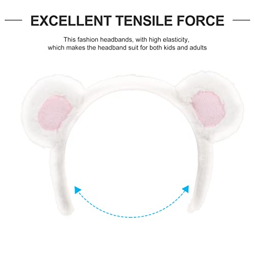 Cute Bear Ears Headband - Soft Cloth Hair Accessory for Women and Kids