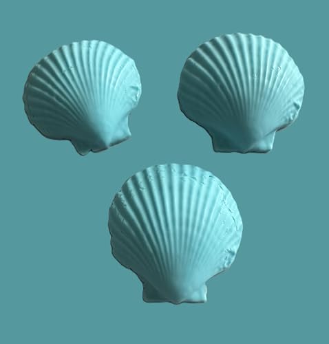 3-Piece Decorative Seashell Soap Set, Ocean Scented Scallop Shell Soaps