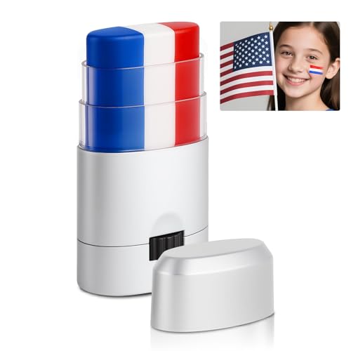 Patriotic Red White and Blue Face Paint Stick for 4th of July