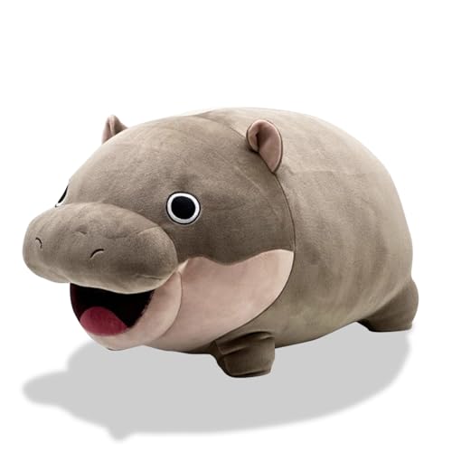 Cute Pygmy Hippo Plush Toy - Soft Stuffed Animal Pillow, 9 Inch