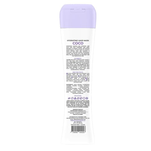 Naissant Coconut Hair Mask for Deep Repair & Hydration - Dry & Damaged Hair Treatment, Paraben-Free, 10.1 Fl Oz