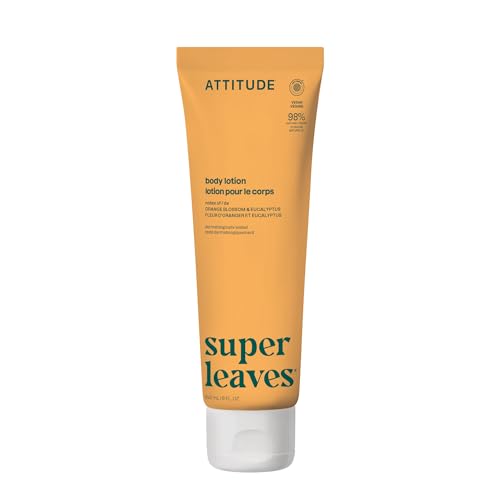 ATTITUDE EWG Verified Body Lotion | Orange Blossom & Eucalyptus, 8 Fl Oz - Vegan & Cruelty-Free Hydrating Moisturizer