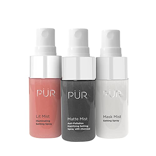 PÜR X Care Facial Mist Kit - Hydrating Makeup Gift Set, 3-Piece