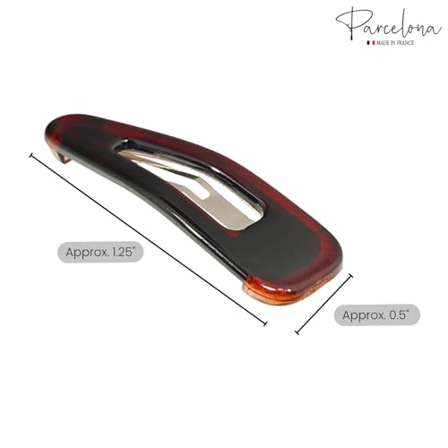 Parcelona Mini Tortoise Shell Hair Clip Set of 4 for Women
