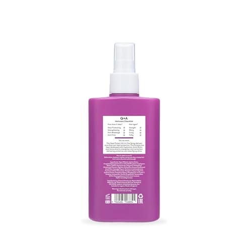 Q+A Heat Protect All-In-One Hair Spray - Strengthening & Anti-Frizz (150ml)