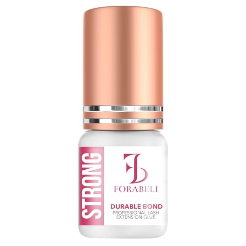 Forabeli Eyelash Extension Glue - 5ml Volume Lash Adhesive, 2-3 Sec Drying, 6 Weeks Retention