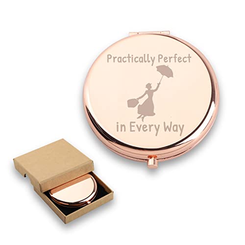 WUSUANED Practically Perfect Movie Quote Makeup Mirror - Silver